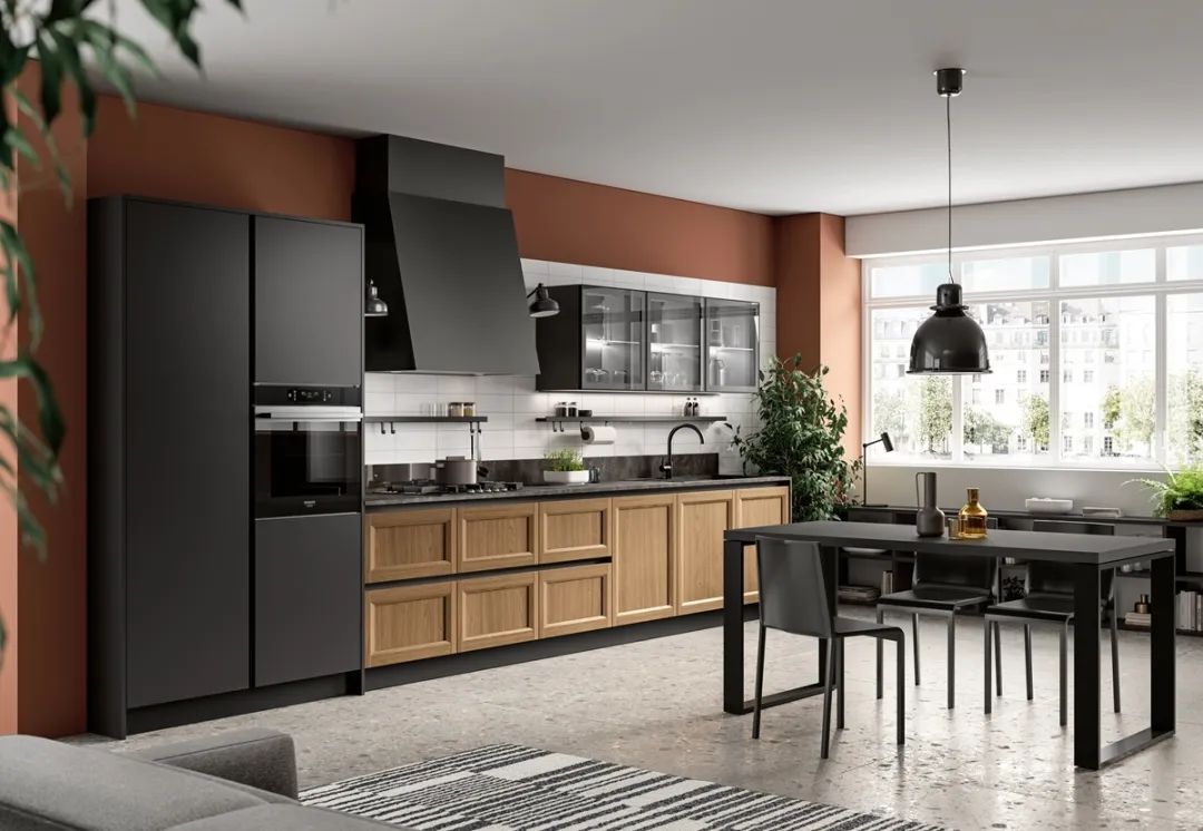 Wooden and Black Color Kitchen Cabinets.jpg Wooden and Black Color Kitchen Cabinets.jpg