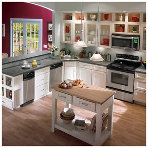 White Shaker Cabinet with Grey Granite Countertops White Shaker Cabinet with Grey Granite Countertops