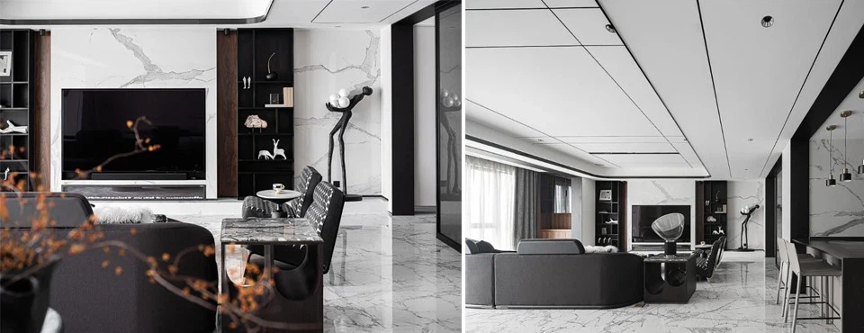 Statuario White Marble Wall and Floor