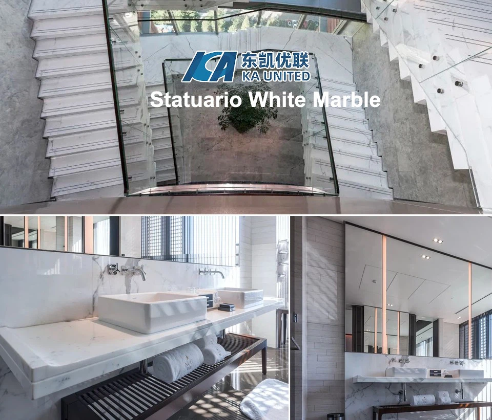 Statuario White Marble Stairs and Hotel Projects