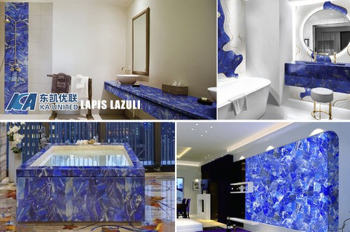 Luxury Lapis Lazuli Gemstone Interior Countertops and Wall Proejcts-KA UNITED Luxury Lapis Lazuli Gemstone Interior Countertops and Wall Proejcts-KA UNITED