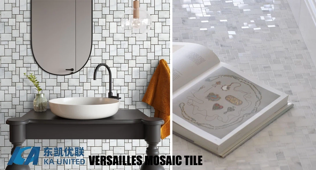 White Marble Versailles Mosaic Tiles Projects KA UNITED White Marble Versailles Mosaic Tiles Projects KA UNITED