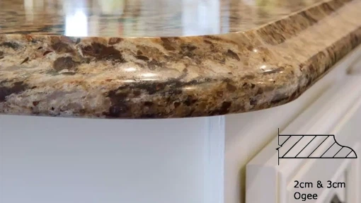 ogee Edges of Brown Granite Countertops ogee Edges of Brown Granite Countertops
