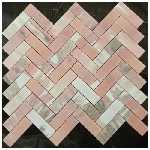 Norwegian Rose Pink Marble Mosaic Tile Norwegian Rose Pink Marble Mosaic Tile