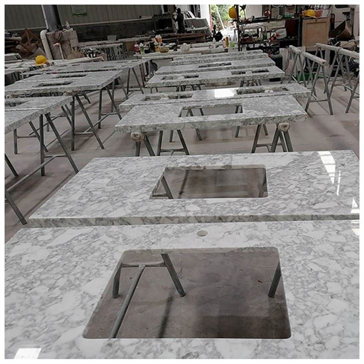 Prefab Arabescato Venato Marble Vanity Top