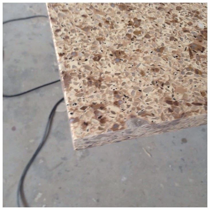 Beige Quartz Kitchen Top Edges
