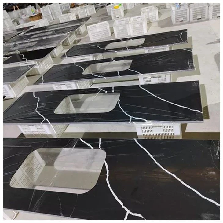 Black Quartz Kitchen Countertops