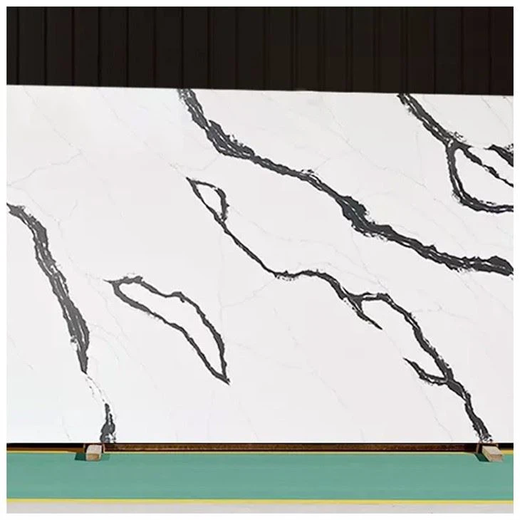 Calacatta Nero Quartz Slab for Countertops