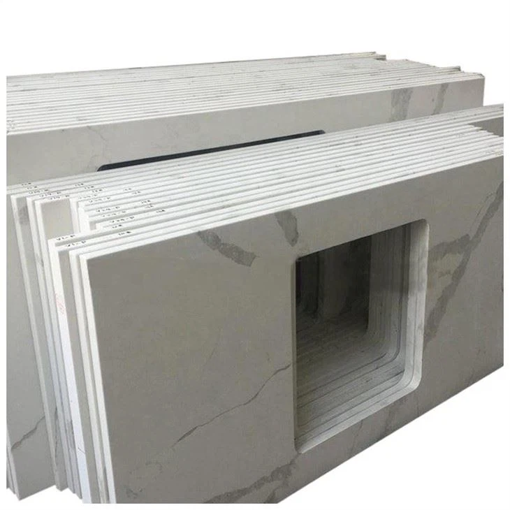 calacatta quartz vanity