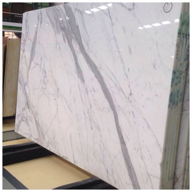 Polished Calacatta White Marble Slab