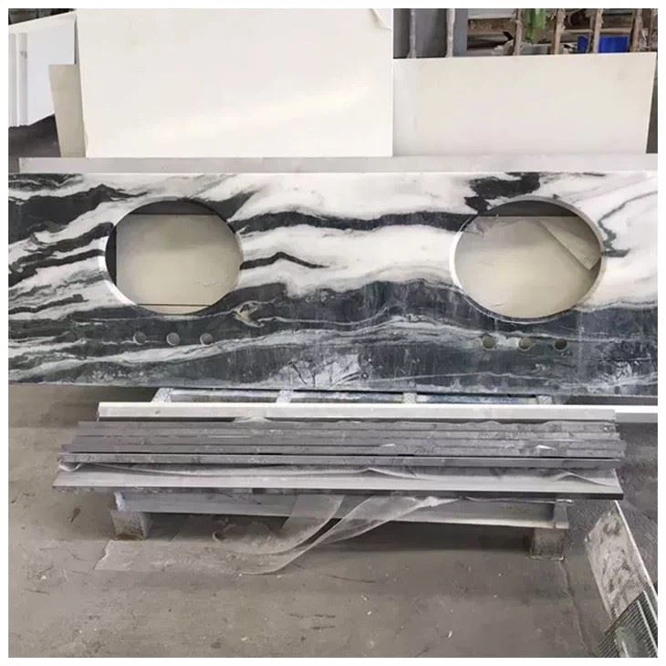 Panda White Marble Vanity Top