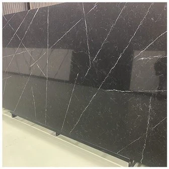 Black Marquina Quartz Slab