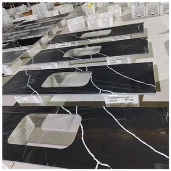 Black Quartz Kitchen Countertops