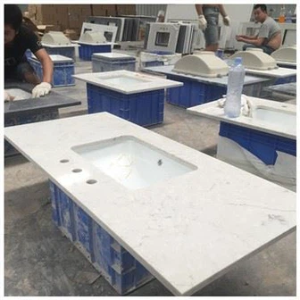 Carrara White Quartz Bathroom Vanity Top