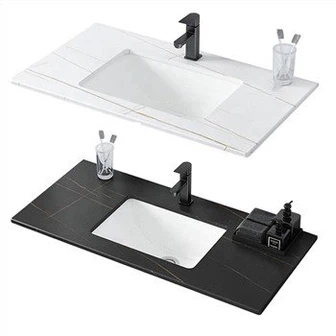 Single Sink Sintered Stone Vanity Countertop