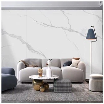 White Sintered Stone Wall Cladding Slabs