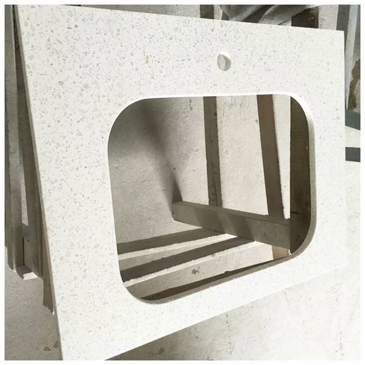 Sparkling White Quartz Vanity Top