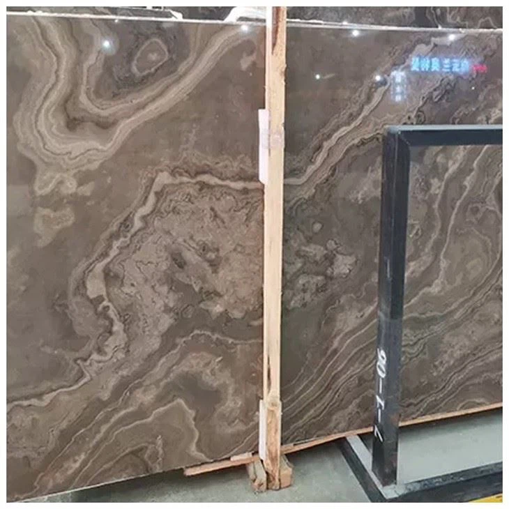 Tobacco Brown Wooden Marble Slab