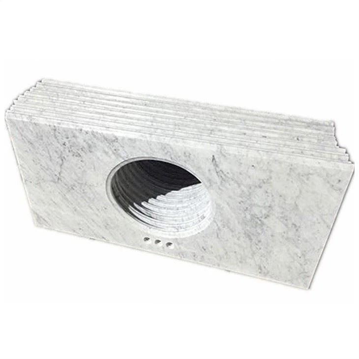 Single Sink White Carrara Marble Vanity Top