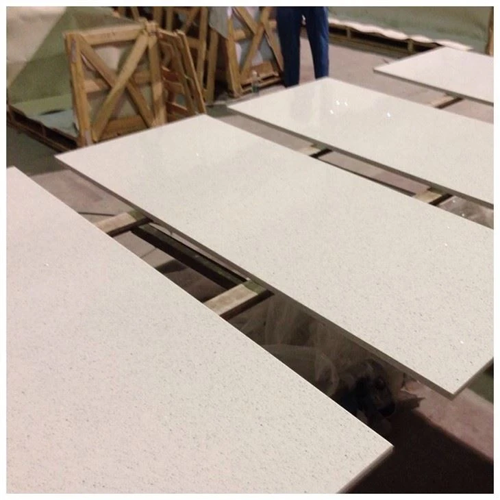 White Sparkle Quartz Kitchen Worktop
