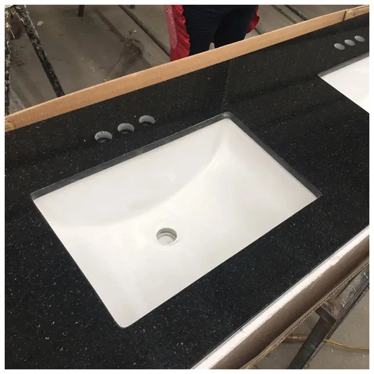 Black Galaxy Granite Bathroom Countertops