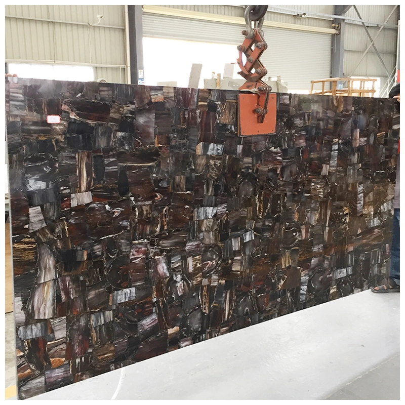 Black Petrified Wood Gemstone Slabs