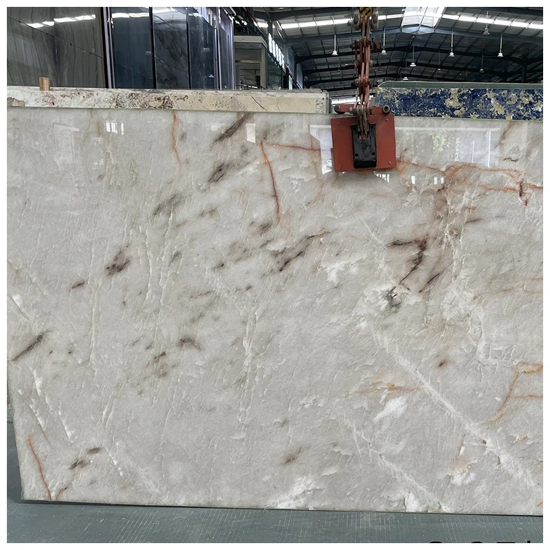 Cristallo Iceberg Quartzite Backlit Slab