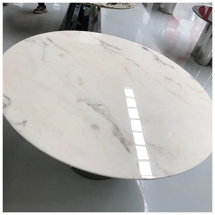 Dover White Quartzite Round Tables