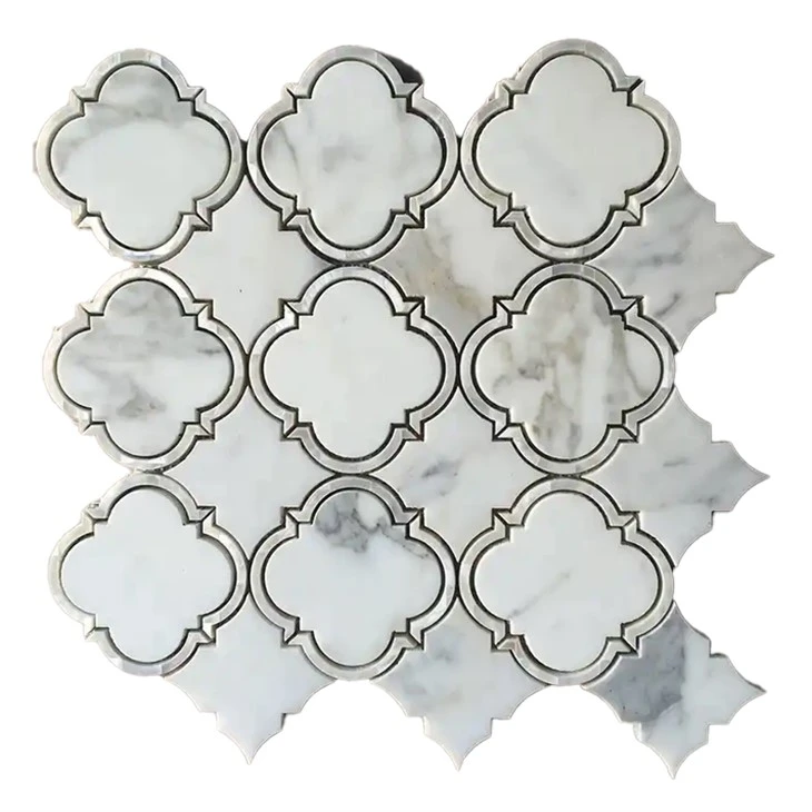 Alice Pearl Calacatta Marble Mosaic Tile