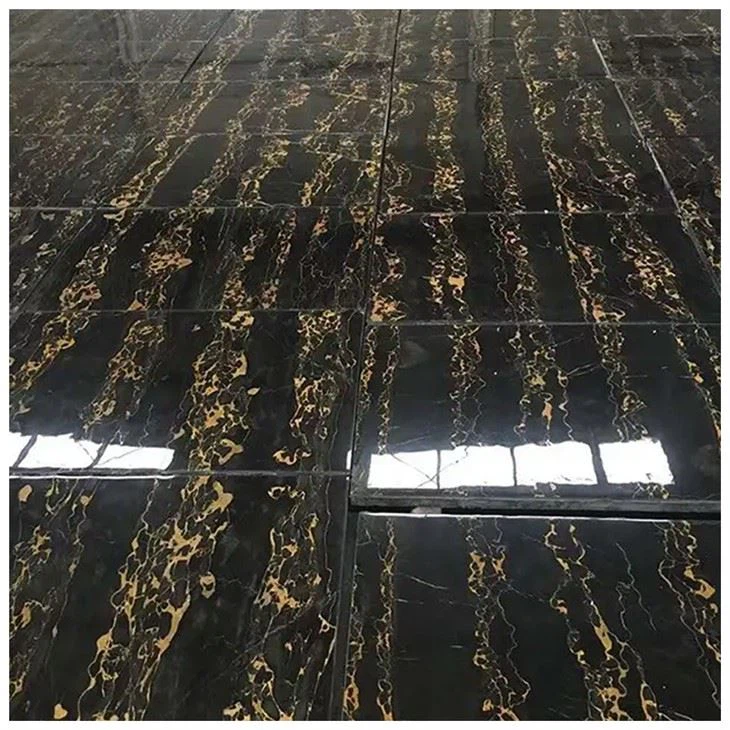 Nero Portoro Black and Gold Marble Tiles