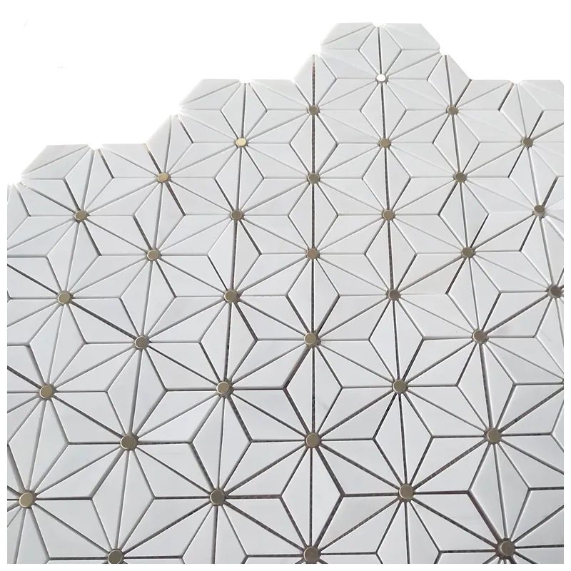 nova dolomite brass polished mosaic