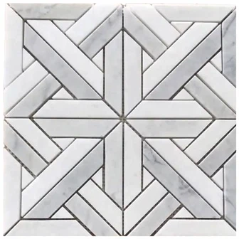Bianco Carrara Thassos Parquet Marble Mosaic