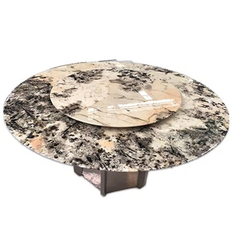 Branco Splendor Granite Round Pedestal Dining Table