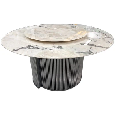 Caribbean Island Marble Lazy Susan Tables