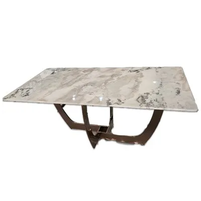 Dover White Marble Pedestal Tables