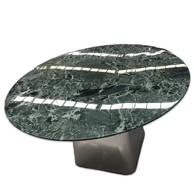 Round Green Marble Coffee Table