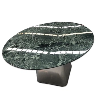 Round Green Marble Coffee Table