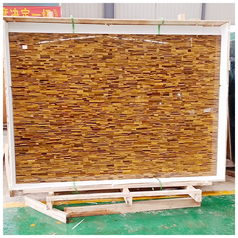 Semi Precious Tiger Eye Gemstone Slab