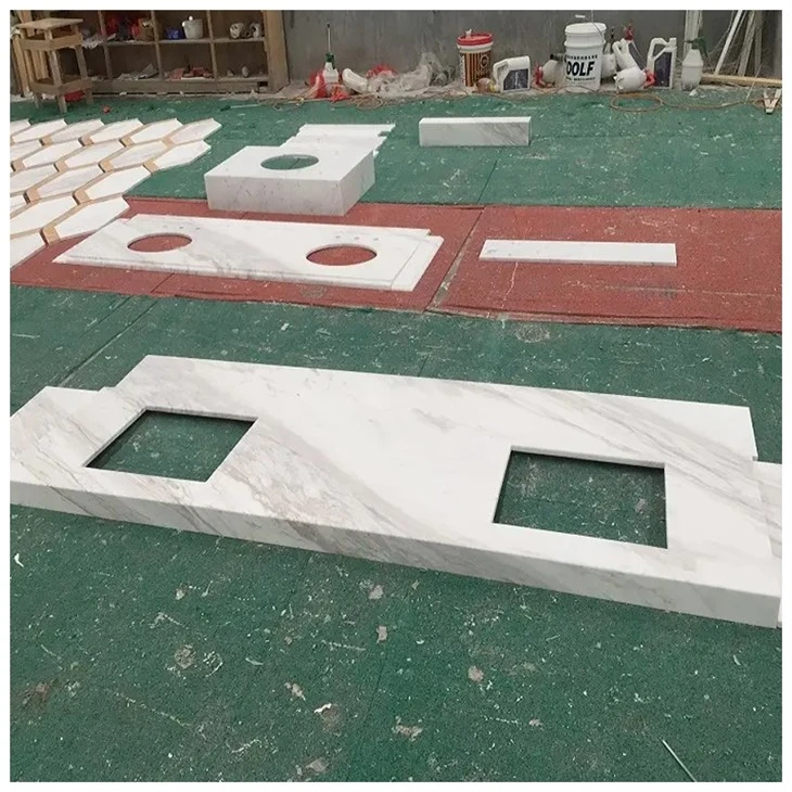 White Marble Bathroom Vanity Top