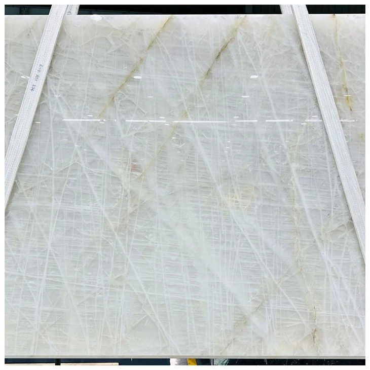 2cm Bianco Cristallo Quartzite Backlit Slabs