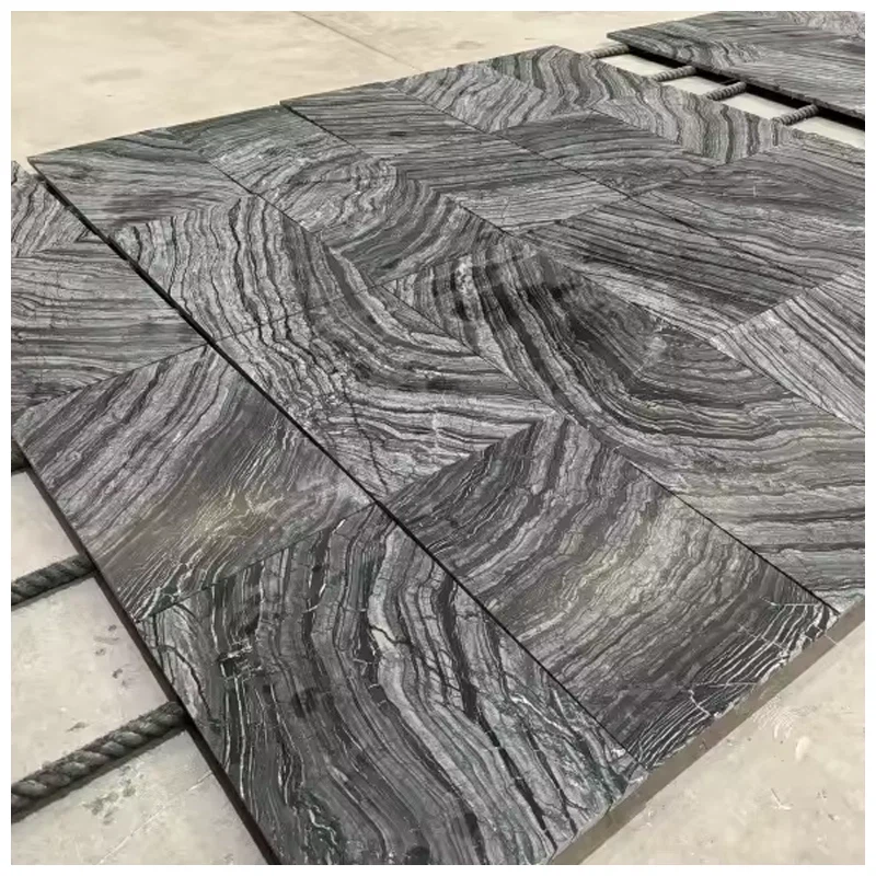 Kenya Black Wooden Marble Tiles