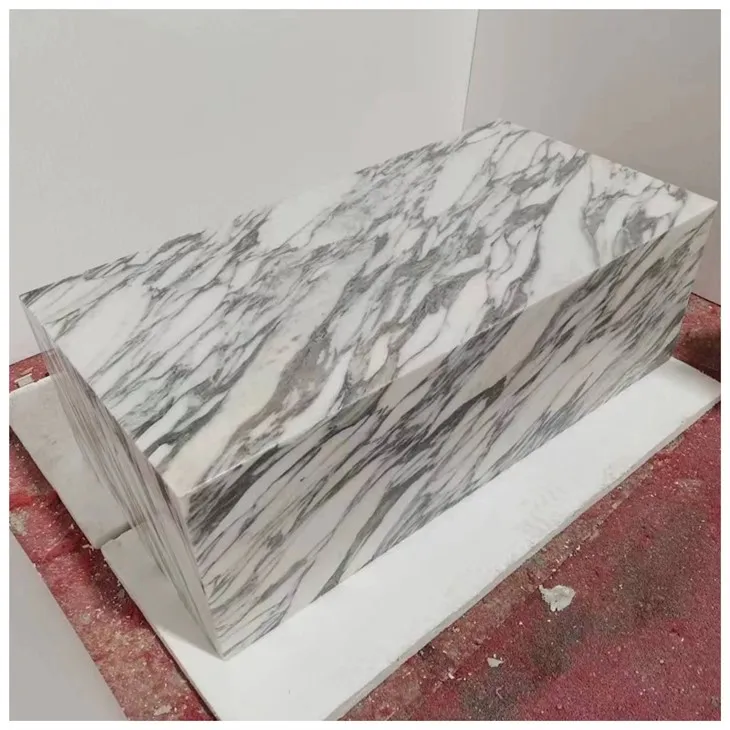 Arabescato Marble Plinth Table from KA UNITED