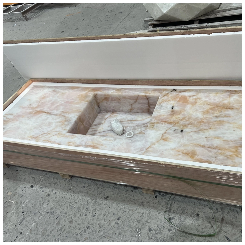 Cristallo Rosa Quartzite Bathroom Vanity Tops