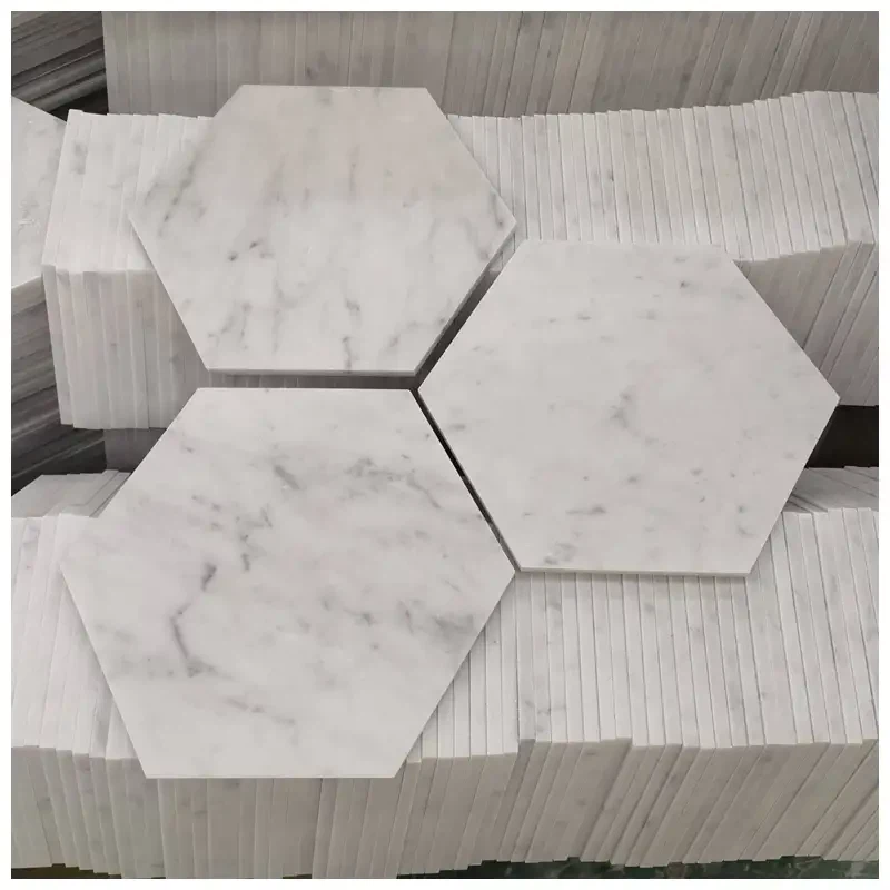 8'' Carrara Marble Hexagon Tiles factory