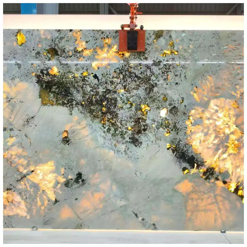 Alaska White Granite Backlit Slab