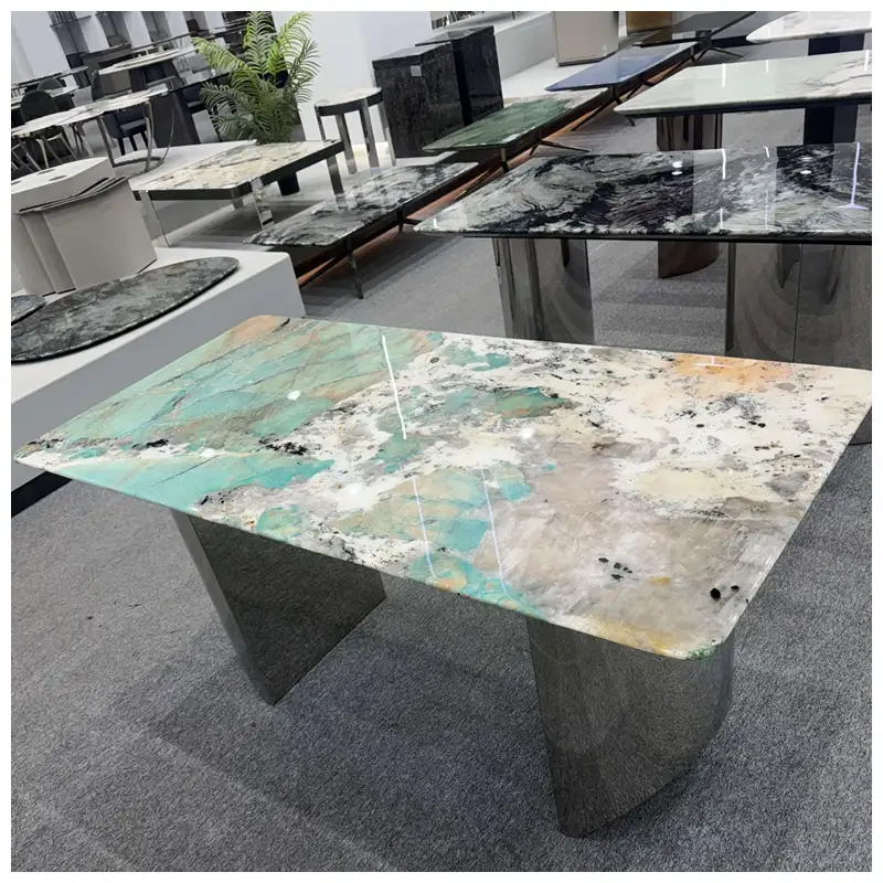 Amazonite Turquoise Green Quartzite Rectangle Tables