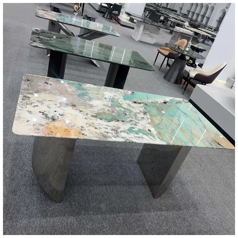 Amazonite Turquoise Green Quartzite Dining Tables