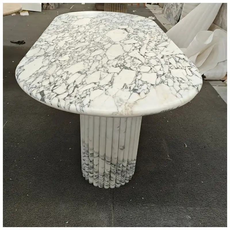 Arabescato Marble Oval Table
