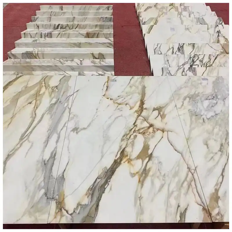 Calacatta Gold Marble Staircase