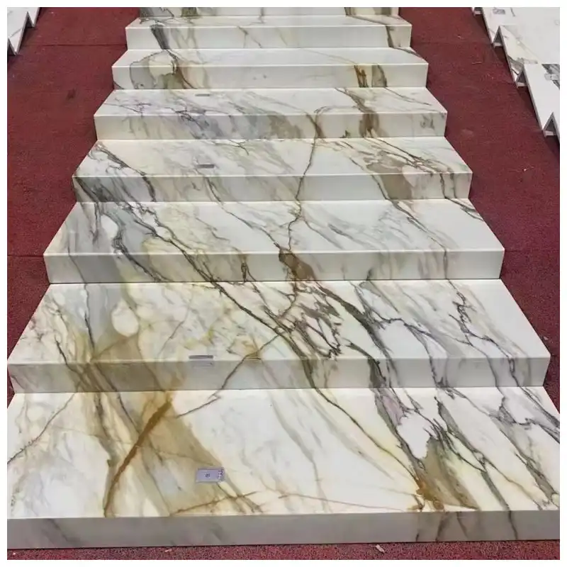Calacatta Gold Marble Staircase